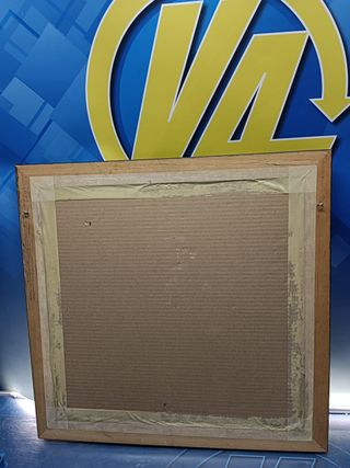 CUADRO, Obra tailandesa, THAI TEMPLE, asiática, 61X63X4 CM.