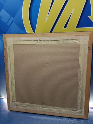 CUADRO, Obra tailandesa, THAI TEMPLE, asiática, 61X63X4 CM.