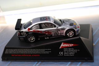 BMW M3 GTR. Leo's. Coche slot Ninco 1/32. Gris plateado.