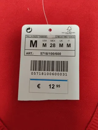 Jersey Rojo cuello Pico Zara Talla M