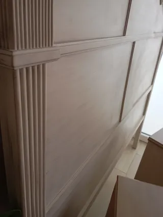 Cabecero antiguo vintage madera maciza