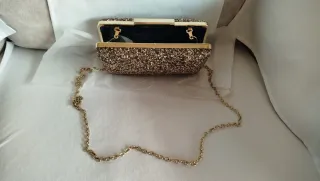 Bolso fiesta Encuentro negro y dorado