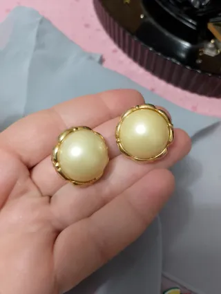 Orecchini vintage perla e oro