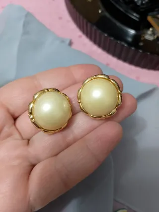 Orecchini vintage perla e oro