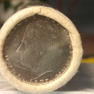 Cartucho monedas 25 Pts 1975 *80. Muy escaso