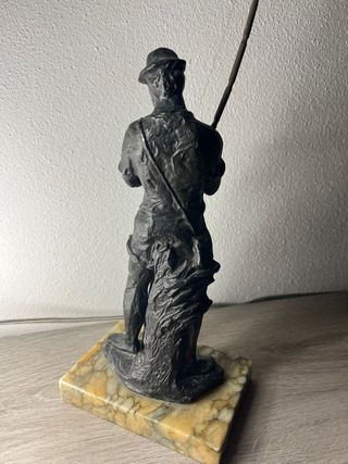Scultura bronzo pescatore Mario Bandini