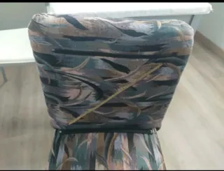 Puf de tela estampado