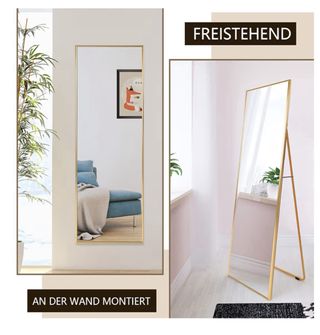 EN CAJA. Espejo de cuerpo dorado