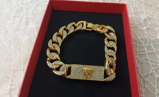 Pulsera Chapada Oro 18k con Circonitas Blancas