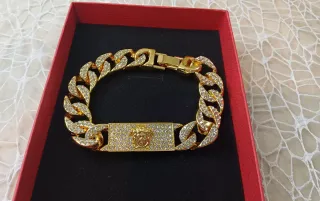 Pulsera Chapada Oro 18k con Circonitas Blancas
