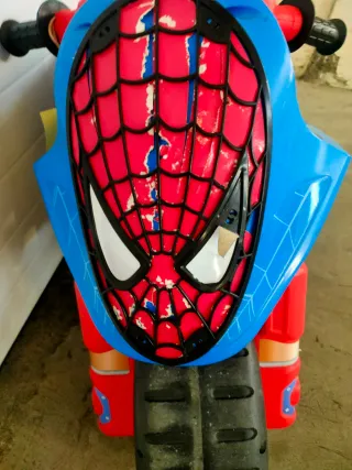 Moto de Juguete Spiderman Azul y Roja
