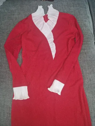 Vestido rojo brillante fiesta