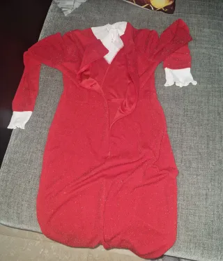 Vestido rojo brillante fiesta