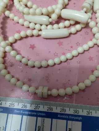 Collana lunga simil avorio