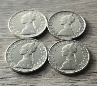 Set 4 Monete 500 Lire Argento