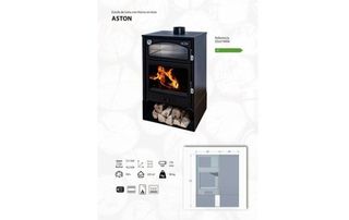 Estufa de leña nueva a estrenar Aston ESL619006GRA
