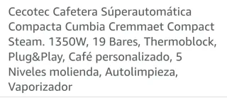 Cafetera Cecotec Compact