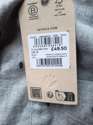 Camisa Fatface gris estampada