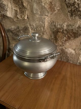 Sopera Vintage Metal Plateado