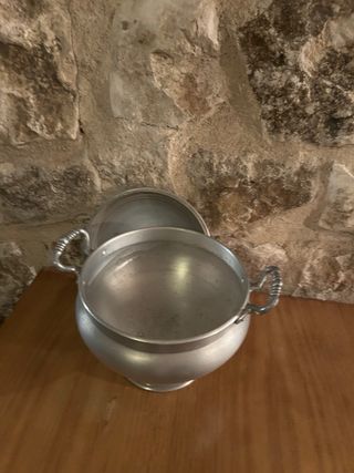 Sopera Vintage Metal Plateado