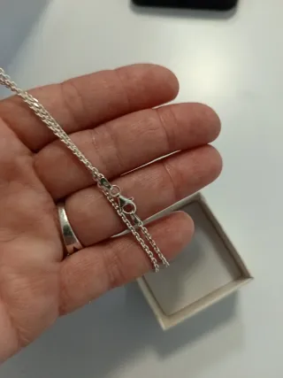 Cadena plata 40cm con chapa Dios nombre en hebreo