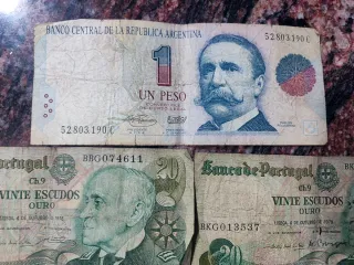 Banconote Antiche Portogallo e Argentina
