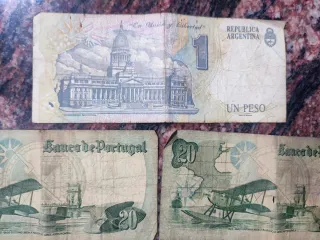 Banconote Antiche Portogallo e Argentina