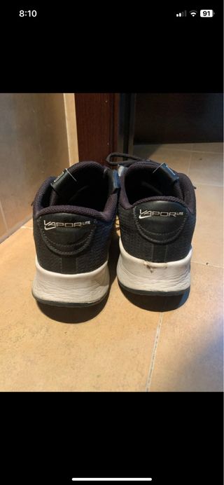 Zapatillas Nike Vapor Tenis Negras Blancas