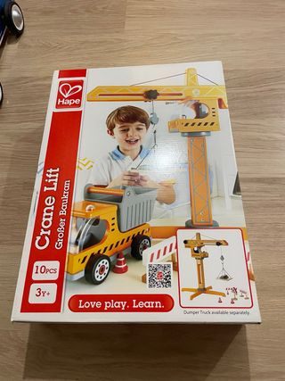Grúa de madera Hape Crane Lift Großer Baukran