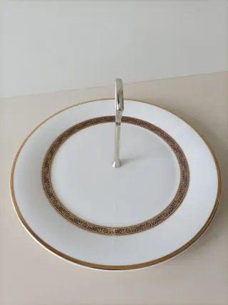 Bandeja Royal Doulton Porcelana y Metal