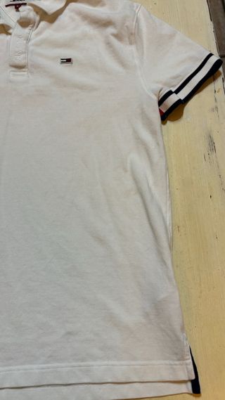 Polo Tommy Jeans blanco original talla S