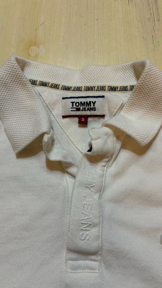 Polo Tommy Jeans blanco original talla S