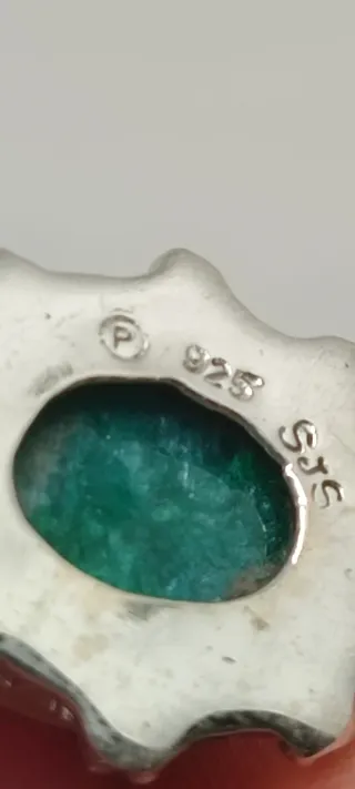 Colgante Plata y Esmeralda