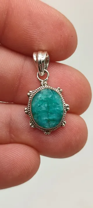 Colgante Plata y Esmeralda