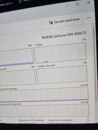Pc gaming+monitor+teclado y ratón, RTX 4060TI