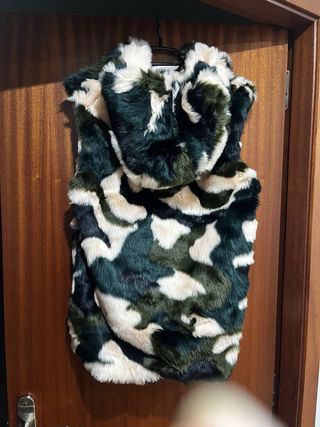 Chaleco pelo Desigual  pelo militar camuflaje