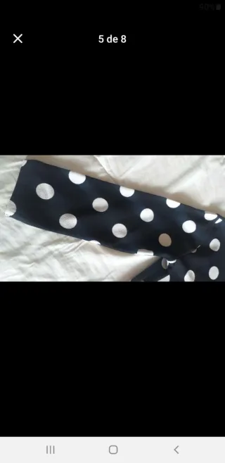 Vestido Sfera lunares negro blanco Talla XL