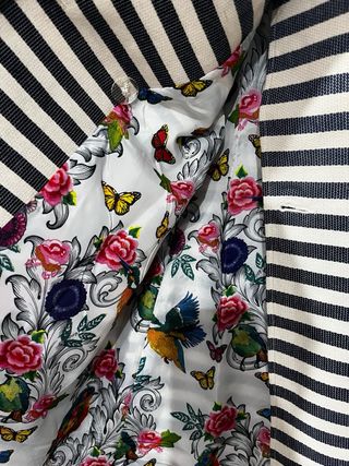 Abrigo Desigual Rayas Talla L Ganardina