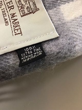 Sciarpa Aran Sweater Market lana quadri grigi rosa