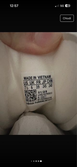 Adidas Samba OG Bordeaux Taglia 39 Nuove