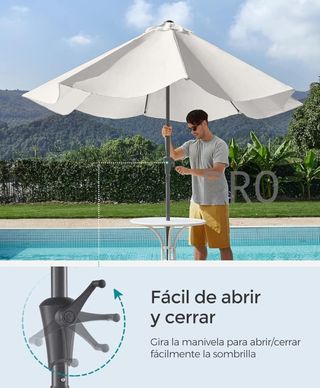 Sombrilla de jardín de 270cm - Songmics