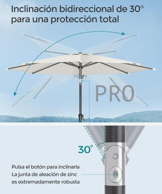 Sombrilla de jardín de 270cm - Songmics