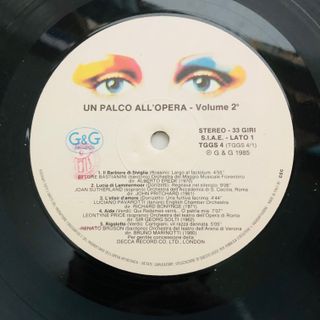 Un Palco all'Opera Vol. 2 LP 12" 33 RPM 1985