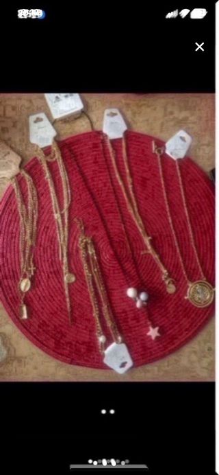 2X1 Colgantes plateados o dorados nuevos