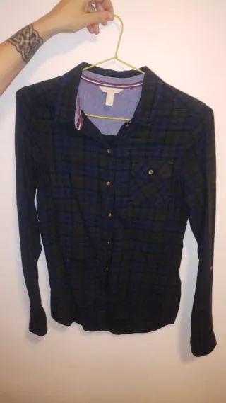 Camisa cuadros azul y verde