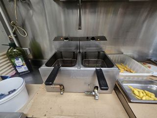 Freidora industrial doble bar