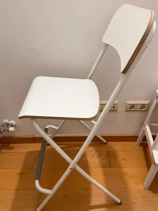 Silla Alta Blanca Plegable