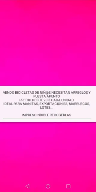 Lote Bicicletas Niños (Reparar)