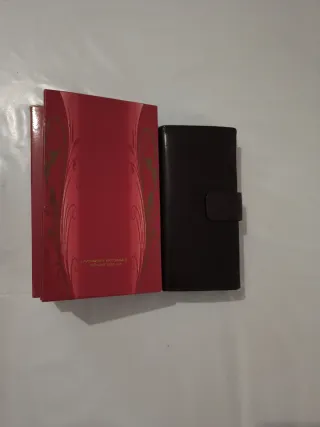 Portafogli donna vera pelle color marrone coffee