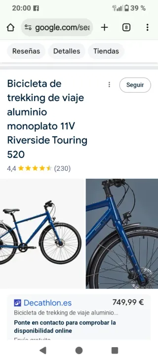 Bicicleta azul talla M